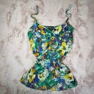 Y2K Summer Wet Seal Floral Ruffle Cami Top
